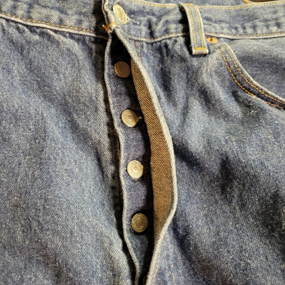 VTG Levis 501 Jeans Mens 36x32(Tag 38) Made in USA 1995 Blue Denim Button Fly